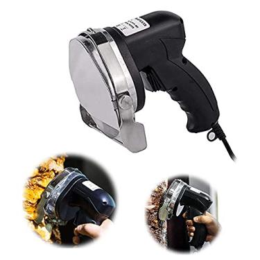 Imagem de Li Bai Faca elétrica de giroscópio Doner Kebab comercial Shawarma cortador de carne Kebab com 2 lâminas