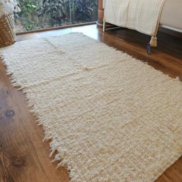 Imagem de Casa Coeva - Tapete Artesanal Algodão Beira Cama Caramelo Branco Cadere 80 x 150