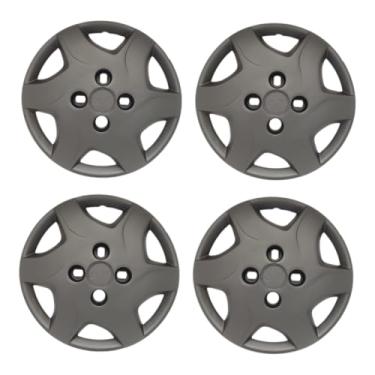 Imagem de Kit 4 Calota Aro 13 Compatível c/Roda Celta 2015 2015 - Preto fosco