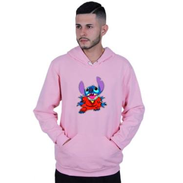 Imagem de Moletom Unissex Canguru Lilo Stitch Alien - Lafre, Rosa claro, P
