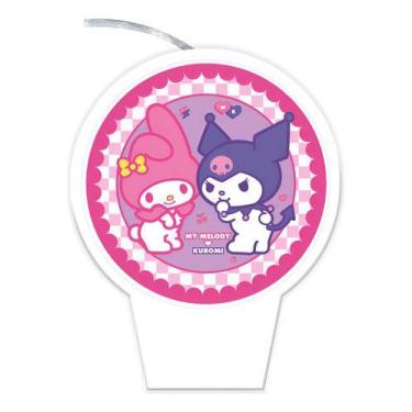 Imagem de Vela Plana Decoração My Melody E Kuromi Festa Pavio Magico - Festcolor