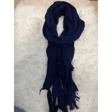 Imagem de Cachecol Liso de Lã Feminino / Masculino Básico Inverno Echarpe Adullt