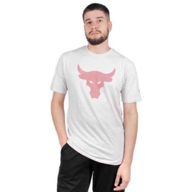 Imagem de Camiseta Under Armour Project Rock Brahma Bull Branca, M