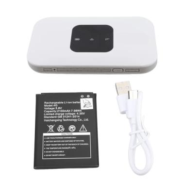 Imagem de 4G LTE Mobile WiFi Router Portable Hotspot de alta velocidade na Internet com bateria de 2100mAh suporta 10 usuários Micro SIM CARD para viajantes Business White