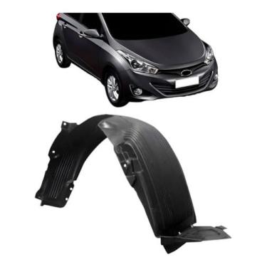 Imagem de Parabarro Dianteiro Compatível Com HB20 2012 2013 2014 2015 2016 2017 2018 2019 Lado Direito Proteção Da Caixa De Roda Contra Barro Pedras Detritos Suspensão Motor