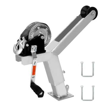 Imagem de Suporte de guincho de reboque de barco com rolo de reboque, suporte de guinchos de reboque ajustável com guinchos de reboque de barco de 544 kg, suporte de guincho de reboque serve para 7,6 cm L x 10