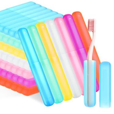 Imagem de Estojo para escova de dentes de viagem Aemygo 70 peças de plástico de 