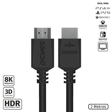 Imagem de Cabo Hdmi Ultra 2.1 28awg Puro Cobre 8k 60hz 2 Metros - Phm8k-2