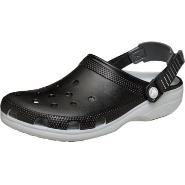 Imagem de Crocs Tamancos turbo clássicos unissex para adultos, Preto/branco, 6/7 AU
