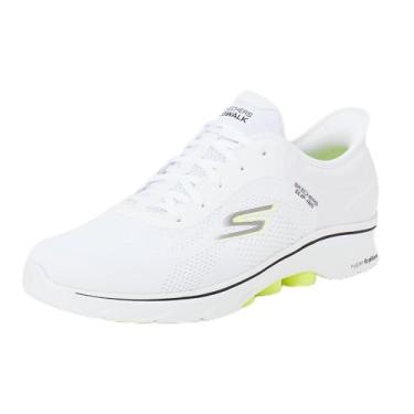 Imagem de Skechers Tênis masculino Hands Free Slip-ins Go Walk 7-Valin, Branco/preto, 40