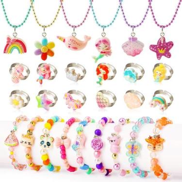 Imagem de Conjunto de joias BeandGE Princess Mermaid Theme 27 unidades de 3 anos