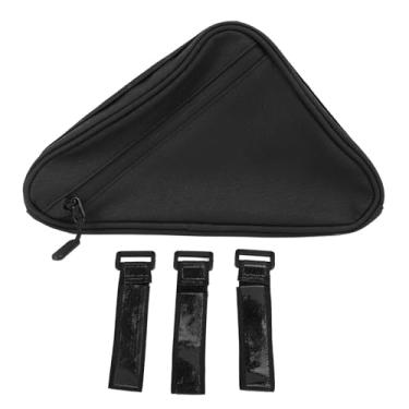 Imagem de ZAWELIYO Bolsa triangular para bicicleta, bolsa de tubo superior para bicicleta, bolsa para quadro aquático com 3 fixadores, bolso lateral de malha para viagens de montanha (preto)