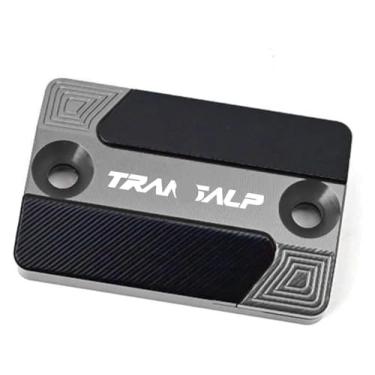 Imagem de Tampa do reservatório de fluido de freio dianteiro acessórios CNC para motocicletas compatíveis com TRANSALP 700 600 650 XLV (titânio)