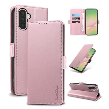 Imagem de YunuBeyii Capa Carteira para Samsung A56 5G - [Bloqueio RFID] Capinha Flip Magnética para Celular de Couro PU de Luxo com Suporte,Case Proteção,Rsistente,Antichoque, Rosa