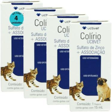 Imagem de Colírio UCBVET 15ml Para Cães Kit Com 4 Unidades