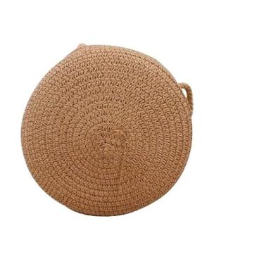 Imagem de Bolsa Feminina de Praia Bag Saco De Palha Verão Bolsa Transversal(Branco)