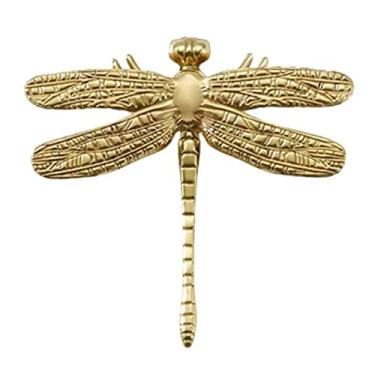 Imagem de Puxador criativo para móveis - Puxadores de gaveta de libélula de latão, puxadores de porta de armário, puxador nórdico para gaveta, mesa de cabeceira, armário de TV, decoração de casa