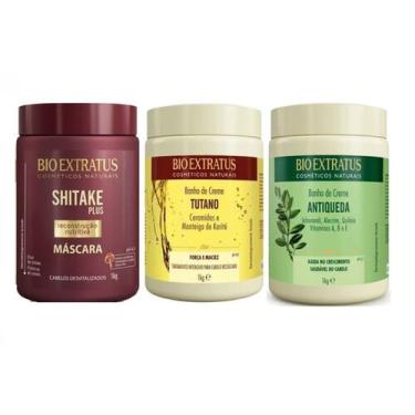 Imagem de Kit cronograma capilar Bio Extratus 1kg (Shitake, Jaborandi, Tutano)