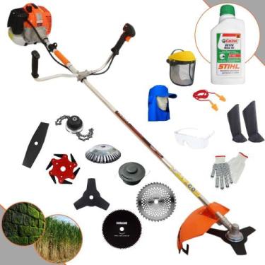 Imagem de Aparador de Grama Vulcan VR620H 2T 62cc 3HP Roçadeira Com Carretel e F