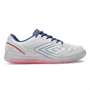 Imagem de Chuteira Futsal Umbro Br Masculina, 40, Cinza, Marinho