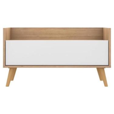 Imagem de Gabinete De Banheiro Retrô 80Cm Fg5000 Rustic/branco/natural - MULTIMO