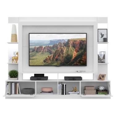 Imagem de Rack com Painel Suporte 65 com Espelho Branco - MULTIMOVEIS