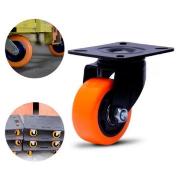 Imagem de Rodinha Rodizio Giratório Base Preta 3" Alta Resistência e Praticidade