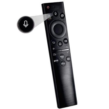 Imagem de Controle remoto de TV BN59-01385A para substituição de controle remoto de TV Samsung com controle de voz para modelo específico Serif Crystal UHD Neo QLED OLED 4K 8K Smart Controller 2019-2024