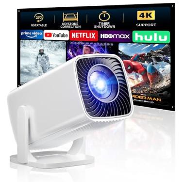 Imagem de Mini projetor, projetor portátil Full HD 1080p, projetor de home theater com suporte de 270°, compatível com smartphone/TV Stick/laptop/consoles de jogos/USB