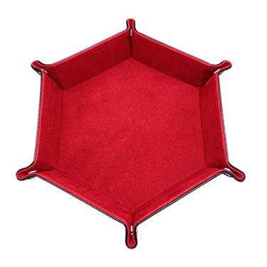 Imagem de Bandeja de Dados Plegável Rolagem com Forro Veludo Externo PU Porta Armazenamento para Jogos Mesa