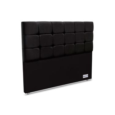 Imagem de Cabeceira Cama Box Estofada Piave Veluto Queen - Suede Preto - Ortobom
