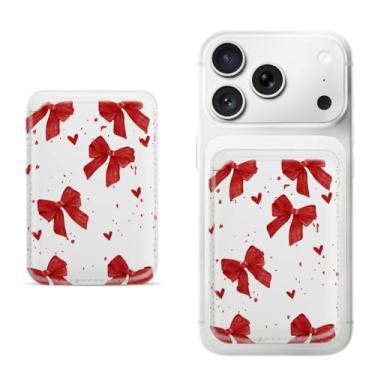 Imagem de Suporte magnético para iPhone, carteira fina de couro PU, capa para cartão, capa traseira para cartão, acessório de telefone fofo