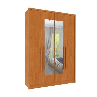 Imagem de Roupeiro Dinamarca Com Espelho 4 Portas Tcil Cinamomo