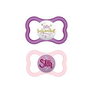 Imagem de Kit 2 Chupetas Bico de Silicone Air 6m+ Rosa - MAM