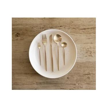 Imagem de Faqueiro 30 Peças em Inox Berlin Kenya Dourado