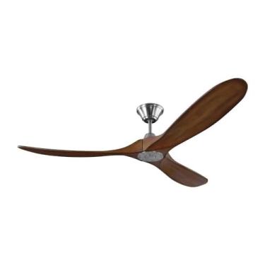 Imagem de Monte Carlo 3MAVR60BSKOA Ventilador de teto externo Maverick Energy Star com controle remoto, 3 lâminas de madeira balsa, 152 cm, aço escovado - lâminas Koa