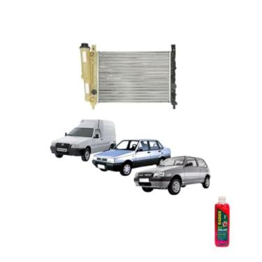 Imagem de Kit Radiador Uno Fiorino 1.5 87>93 + Aditivo Radiador Radiex R1952 Rosa