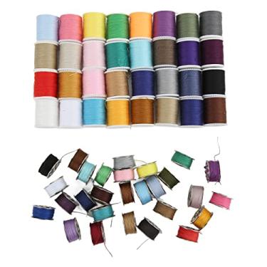Imagem de Phefop Conjunto de Linhas de Costura Com 60 Carretéis de Linha de Bordar de Poliéster Multicolorida Com Bobinas Reutilizáveis ​​para Reparo de Roupas de Costura à Máquina Manual 2,1x26,4x12,9cm