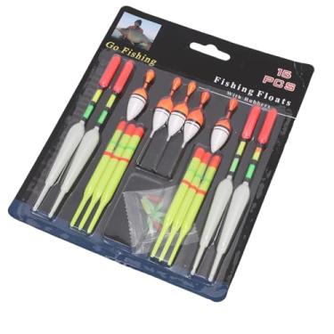 Imagem de SPYMINNPOO Conjunto de Bobber de Pesca Flutuante, Estrutura de Cauda Grossa Aprimorada de Plástico Com Marcadores de Alto Contraste para Tipo de Peixe Panfish Walleyes Truta Bass Fishing Em Lagos e