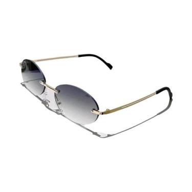 Imagem de Óculos De Sol Ovais Sem Armação Para Homens E Mulheres, Estilo Fashion