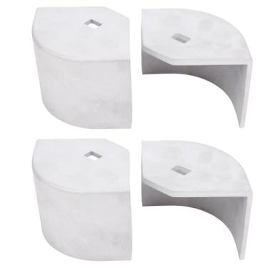 Imagem de Akozon Tampa de Canto de Alumínio para Barco Pontão, 4 Unidades, para Canto Arredondado de 90 ° Em, Comprimento Diagonal Superior