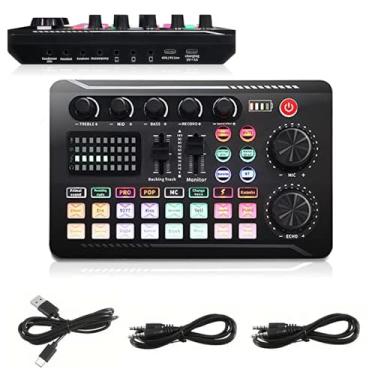 Imagem de Mixer Profissional F998 Equipamento de Transmissão Ao Vivo Podcast com Redução Ruído Um Clique Múltipla em Dispositivos