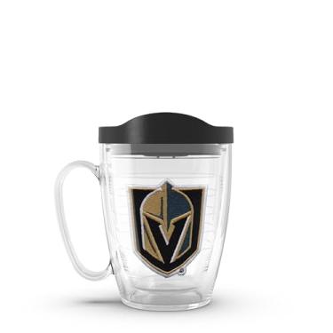 Imagem de Tervis Feito nos EUA parede dupla NHL Las Vegas Golden Knights copo isolado mantém bebidas frias e quentes, caneca de 473 ml, logotipo principal