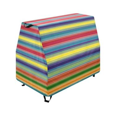 Imagem de Qilmy Rainbow Stripe Kids Water Table Cover, Duty Waterproof Patio Table Covers for Outdoor Toddler Splash Tables, UV Resistant & Dustproof Play Table Protector, Cover Only