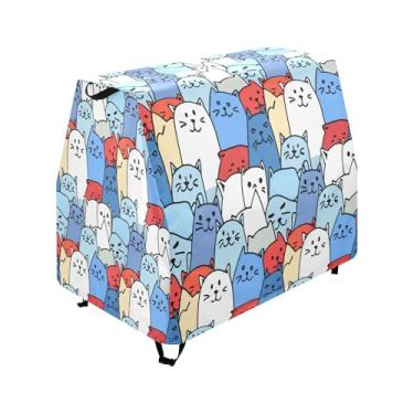 Imagem de Qilmy Cute Cat Kids Water Table Cover, Duty Waterproof Patio Table Covers for Outdoor Toddler Splash Tables, UV Resistant & Dustproof Play Table Protector, Cover Only