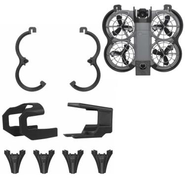 Imagem de OURHZTB Conjunto de proteção anticolisão 3 em 1 para acessórios DJI Neo 2, protetor de hélice + trem de pouso + protetor de para-choque cardan para acessórios DJI Neo 2 Drone (preto)