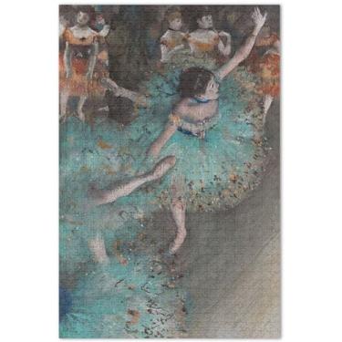 Imagem de Edgar Degas Pintura Balé Dançarinos Jigsaw Puzzles 1000 Peças Adultos Pintura Fine Art Divertido Quebra-cabeça Divertido, 29,5 x 19,7 polegadas