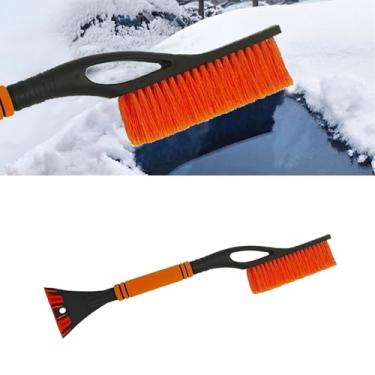 Imagem de Alieemo Escova de neve de alumínio removível de 68,5 cm e raspador de gelo para para-brisa de carro - Aderência ergonômica de espuma, adequada para carros, caminhões, para-brisas SUV e janelas