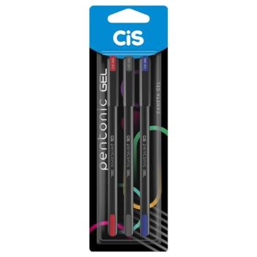 Imagem de Caneta Gel Pentonic, Blister com 3 unidades (Azul, Preta e Vermelha)