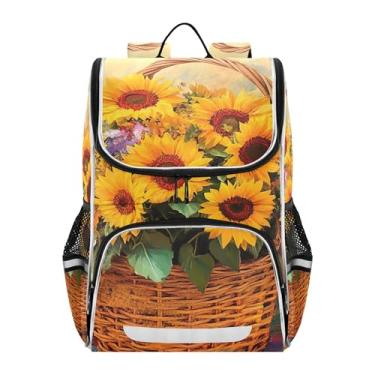 Imagem de Joisal Vintage Sunflowers Boys Backpacks Cartoon for Elementary School Back to School Bag Personalized Students Large Kids Girls' Backpack Colorful Bookbag